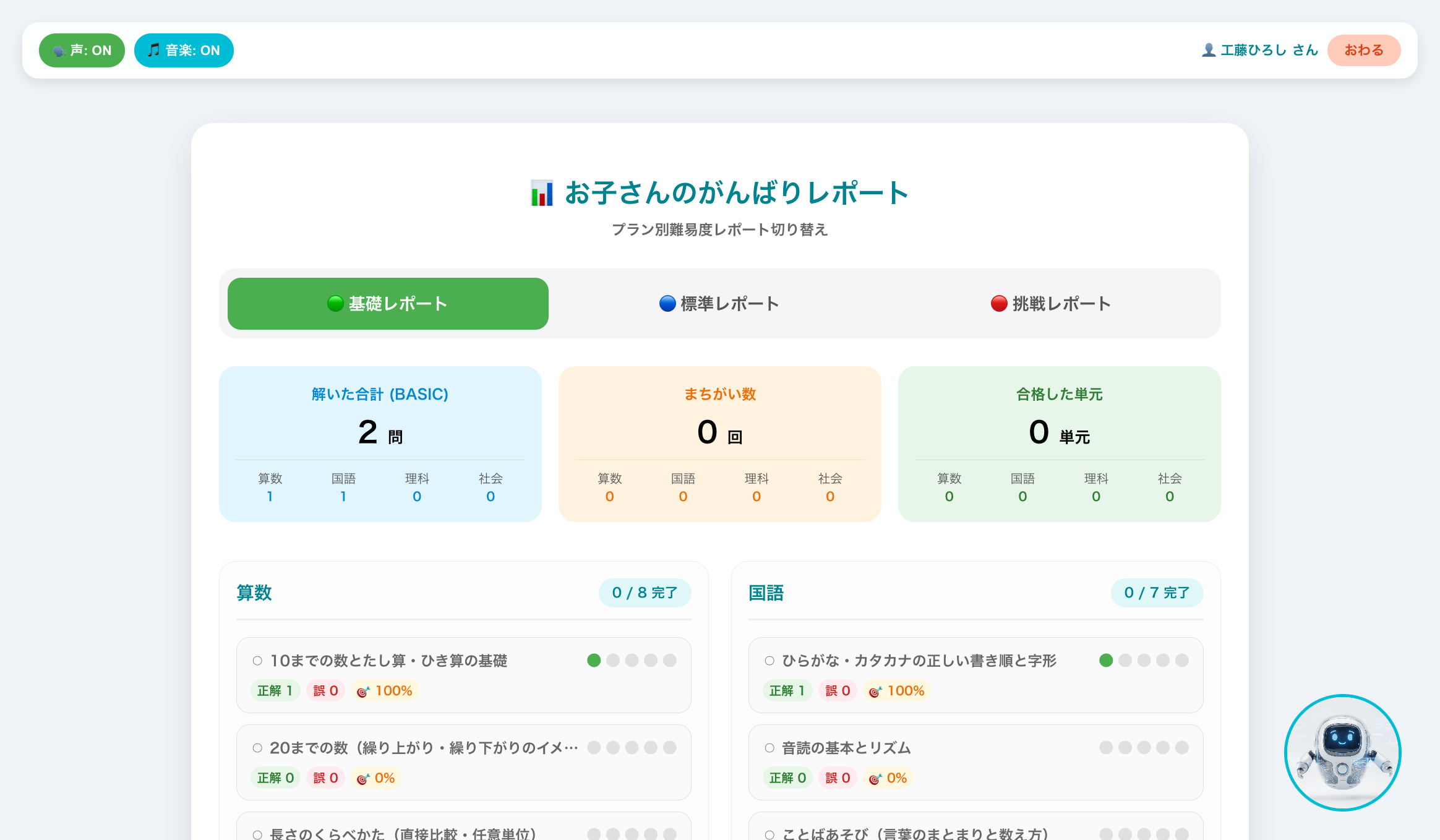 保護者へのリアルタイムレポート